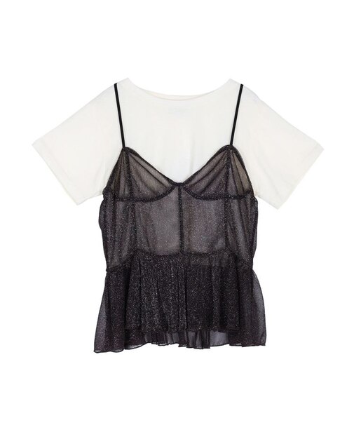 チュールドッキングTシャツ