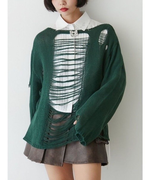 オーバークラッシュローゲージニット