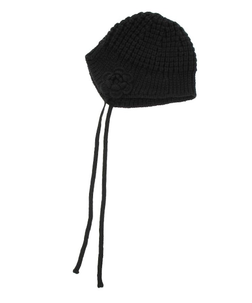 クロシェライクフラワーモチーフビーニー