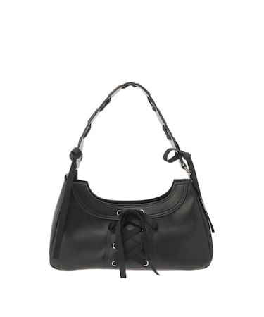 レースアップリボンハンドバッグ