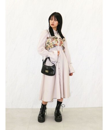 ゴブランビスチェシャツワンピース