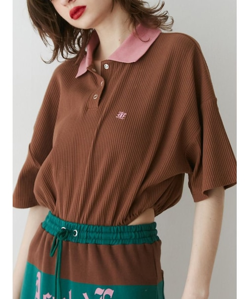 ボディースーツポロトップス