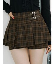 ベルトプリーツミニスカパン