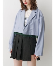 ヘムレースショートジャケット【セットアップ対応】