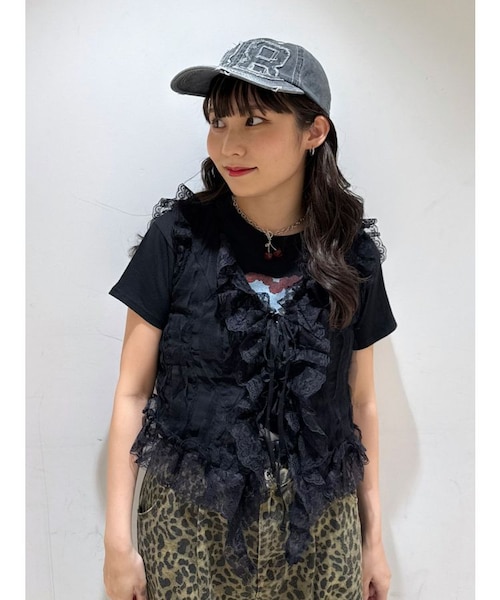 ベスト ジレ ラッフルフリルシアージレ レディース ラッフルフリルシアージレ｜ジュエティの通販｜&mall（アンド