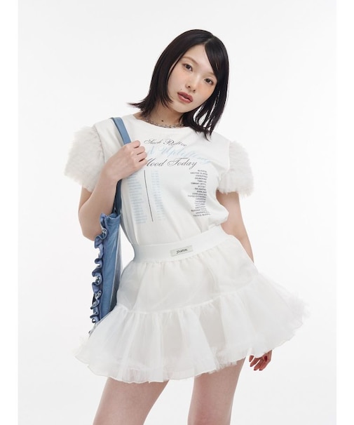 フリルチュールドッキングTシャツ