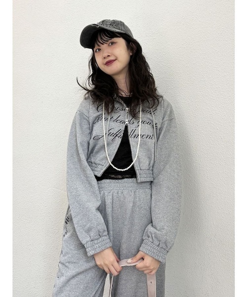 WEB限定】ラメクロップドZIPフーディー【セットアップ対応