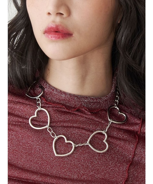 ビッグハートモチーフネックレス