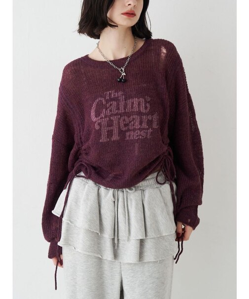 ギャザーシアーニット