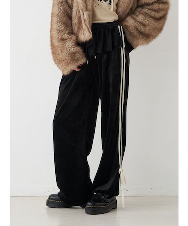 ベロアラインパンツ【セットアップ対応】