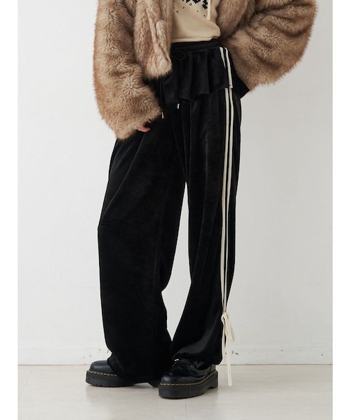 ベロアラインパンツ【セットアップ対応】