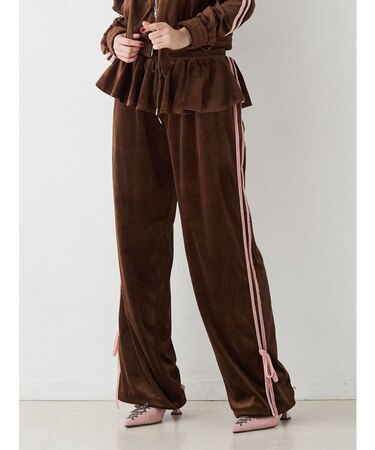 ベロアラインパンツ【セットアップ対応】