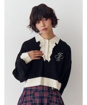 フリルラガーニットトップス