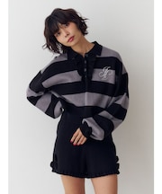 フリルラガーニットトップス