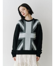 UnionJackジャガードルーズニット