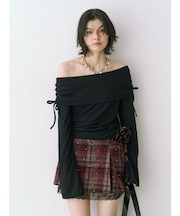 フレアスリーブオフショルトップス