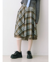 パターンベルトフレアスカート【セットアップ対応】