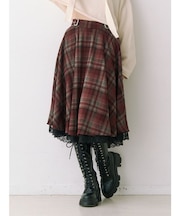 パターンベルトフレアスカート【セットアップ対応】