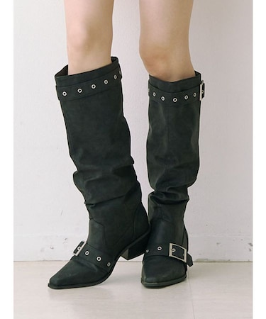 ルーズウエスタンベルトブーツ