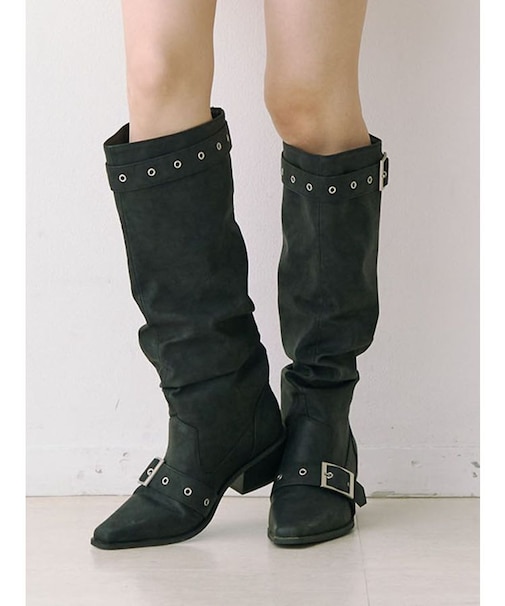 ルーズウエスタンベルトブーツ