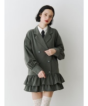 ヘムフリルトレンチミニワンピース