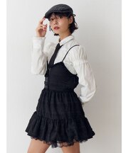 ボリュームレースキャミワンピース