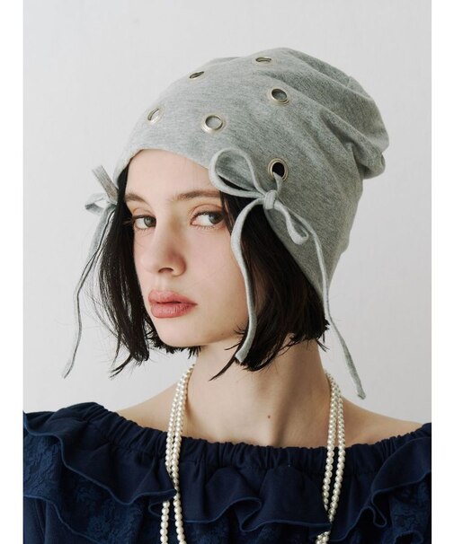 ハトメリボンビーニー