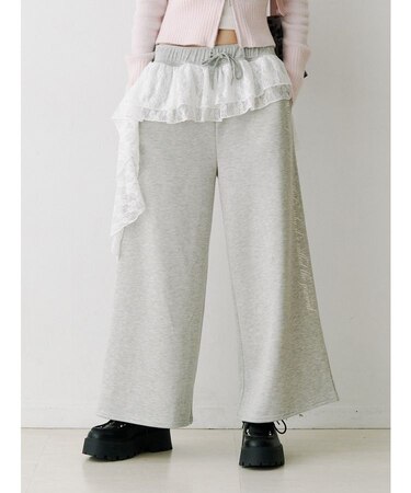 レースドッキングスウェットパンツ【セットアップ対応】