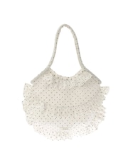 パターンフリルトートバッグ