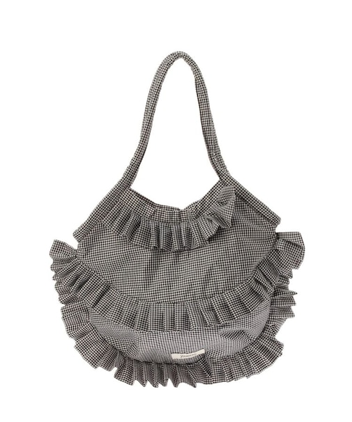 パターンフリルトートバッグ