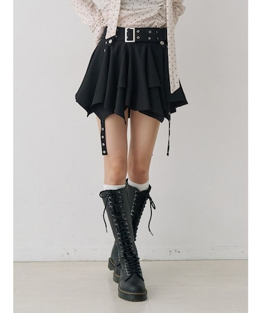 アシメヘムベルテッドミニスカート