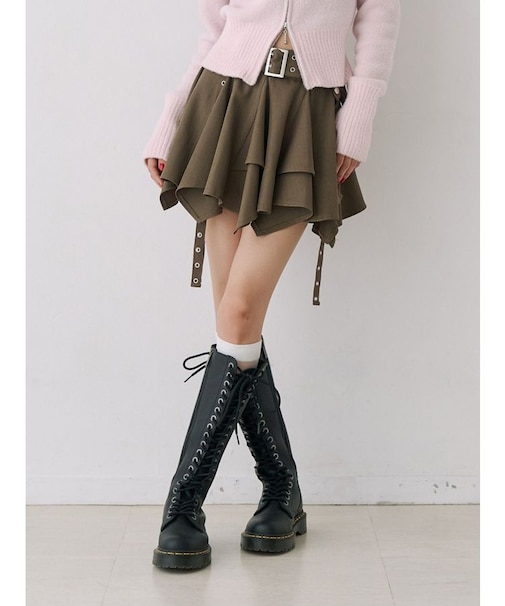 アシメヘムベルテッドミニスカート