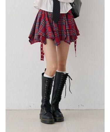 アシメヘムベルテッドミニスカート