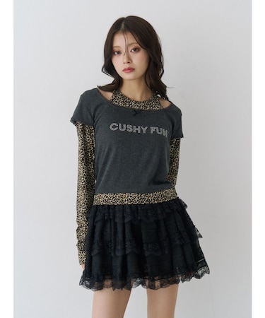 レイヤードライクホルターネックトップス