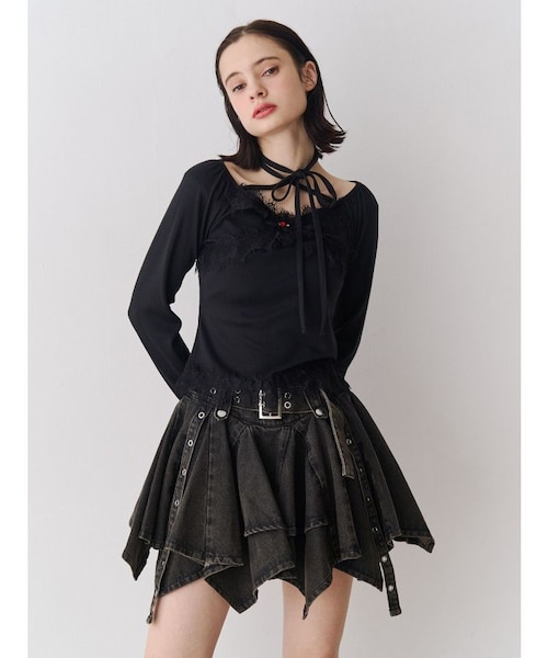 レースドッキングカットトップス｜ジュエティの通販｜&mall（アンド