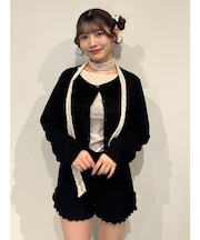 ローズモチーフコンパクトニット【セットアップ対応】