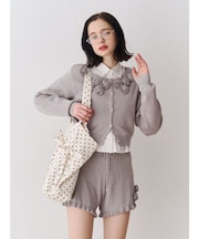 ローズモチーフコンパクトニット【セットアップ対応】