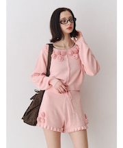 ローズモチーフコンパクトニット【セットアップ対応】