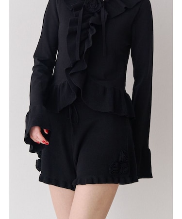 ローズモチーフニットショーパン【セットアップ対応】