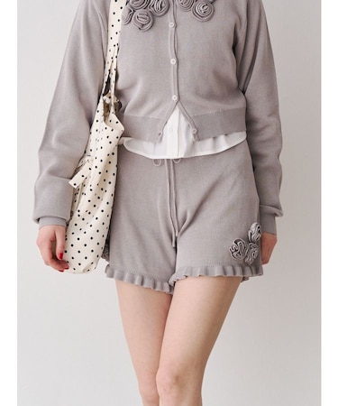 ローズモチーフニットショーパン【セットアップ対応】