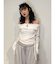 オフショルギャザーカットソー