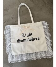 ロゴレースフリルトートバッグ