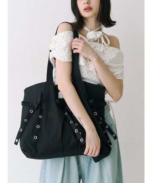 ハトメリボンビッグトート