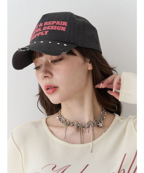 スターモチーフビジューネックレス