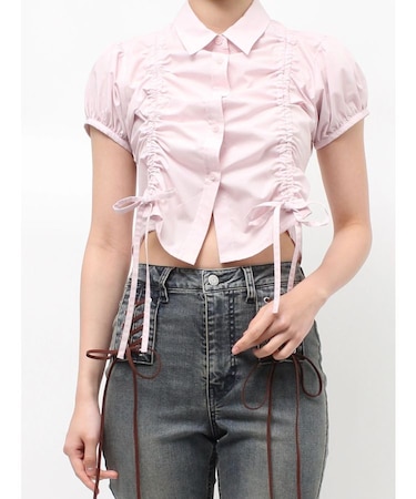 ギャザーコンパクトブラウス