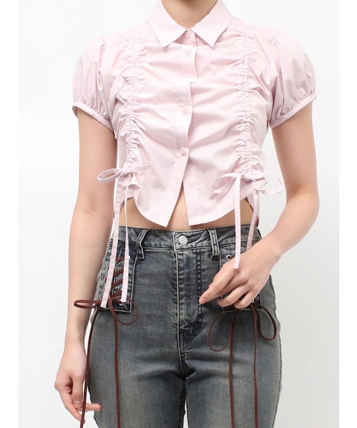 ギャザーコンパクトブラウス