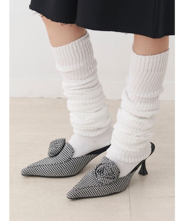 ローズモチーフパターンミュール