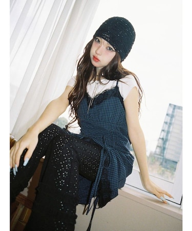 【MINAMI×jouetie】シャーリングキャミワンピース