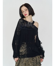 シアーダメージニット