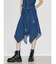 アシメヘムデニムミドルスカート